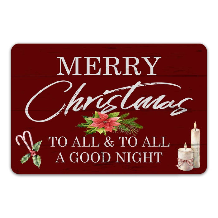 Merry Christmas To All And To All A Good Night Vintage Holiday Theme Christmas Winter Metal Sign 108120097008