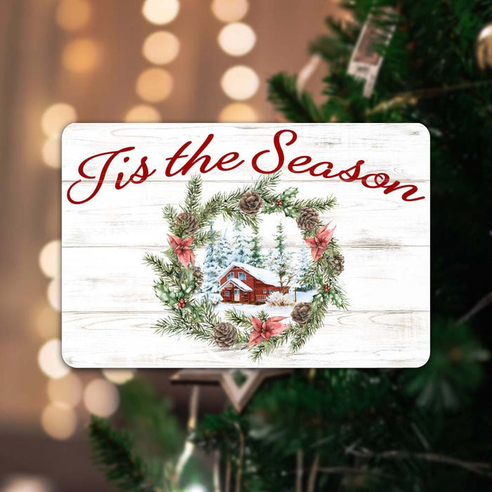 Tis The Season Vintage Holiday Theme Christmas Winter Metal Sign 108120097015
