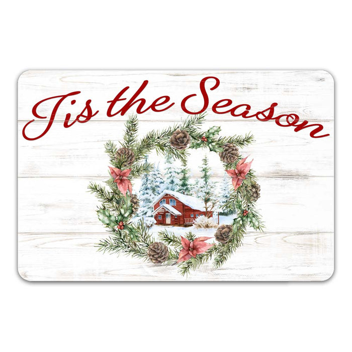 Tis The Season Vintage Holiday Theme Christmas Winter Metal Sign 108120097015