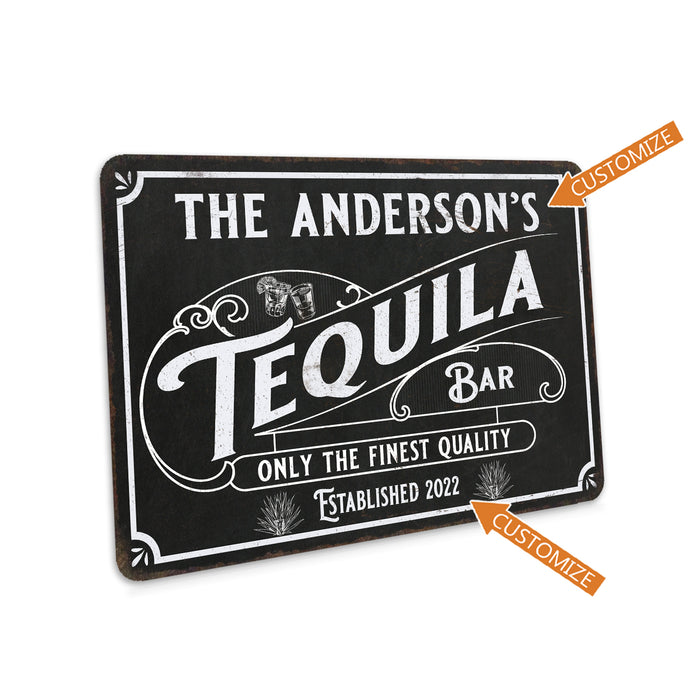 Personalized Tequila Bar Sign Alcohol Beer Man Cave Metal Home Decor Gift 108120123001