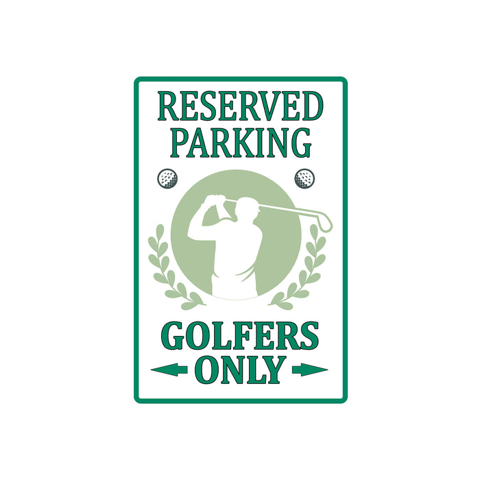 Golfers Only Parking Sign Course Decor Wall Metal Parking Sign