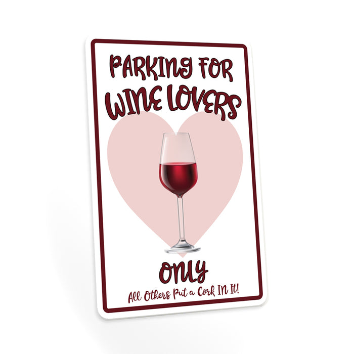 Wine Lover Parking Sign Home Bar Decor Metal Parking Sign 108122001011