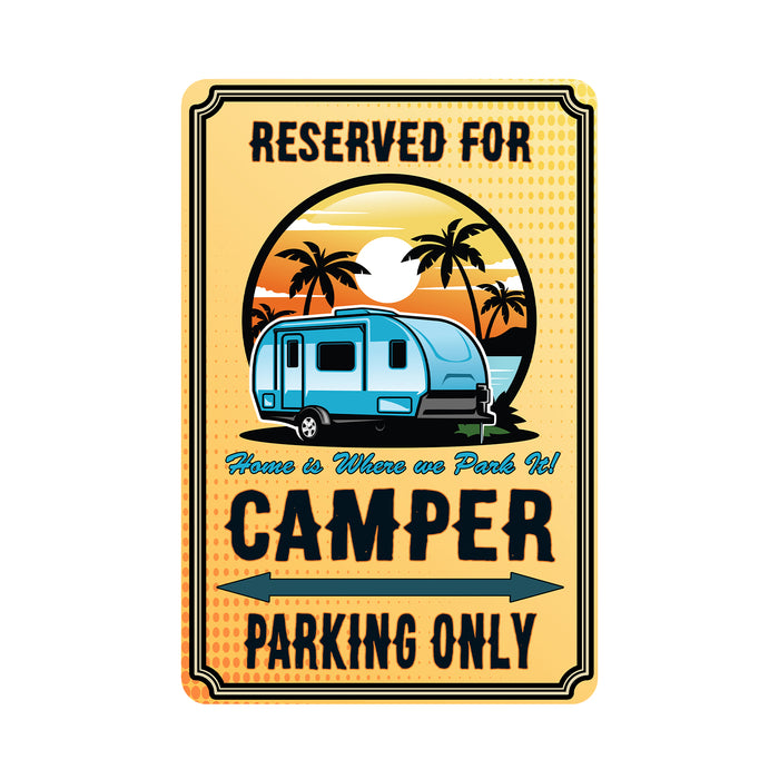 Camper Parking Only Sign RV Caravan Camping Parking Decor