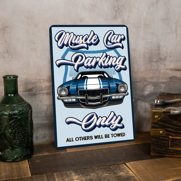 Muscle Car Parking Only Sign Garage Decor Metal Parking Sign 108122001015