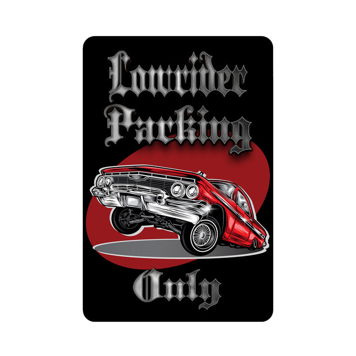 Lowrider Parking Only Sign Garage Decor Chicano Metal Parking Sign