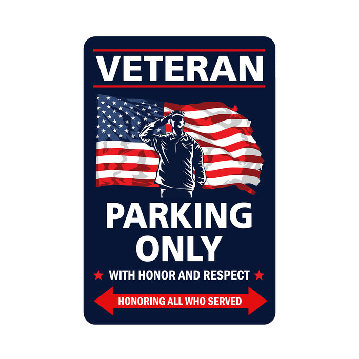 Veteran Parking Only Sign Army Military Decor Metal Parking Sign 108122001018