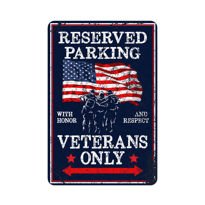Veterans Only Parking Sign Military Army Marine Metal Parking Decor 108122001020