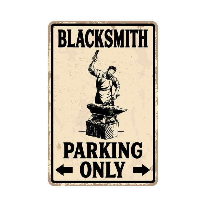 Blacksmith Parking Only Sign Farrier Metal Parking Decor