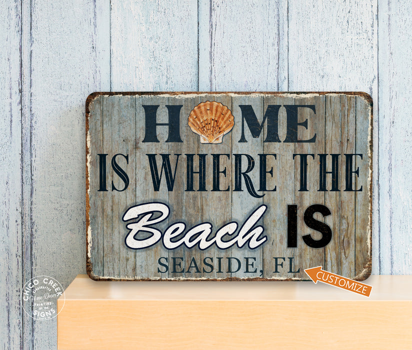 Personalized Home Is Where The Beach Is Sign 108122002012