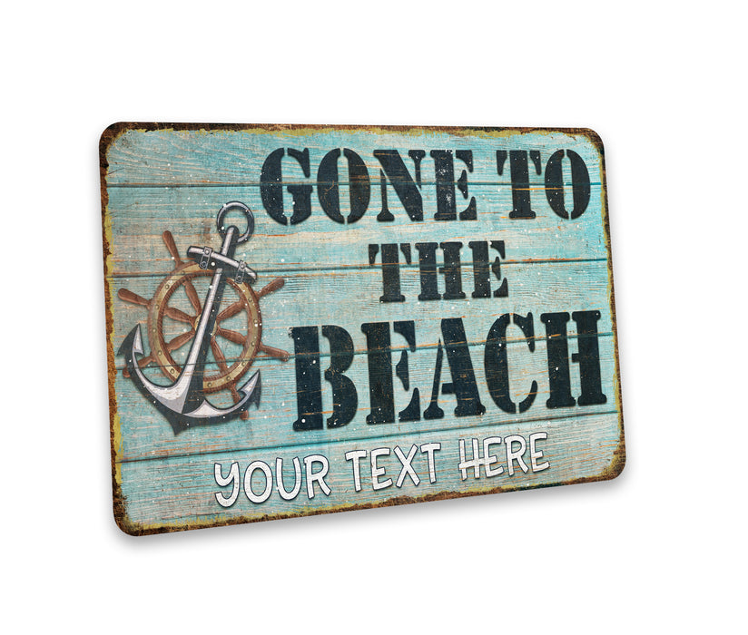 Personalized Gone To The Beach Sign 108122002015