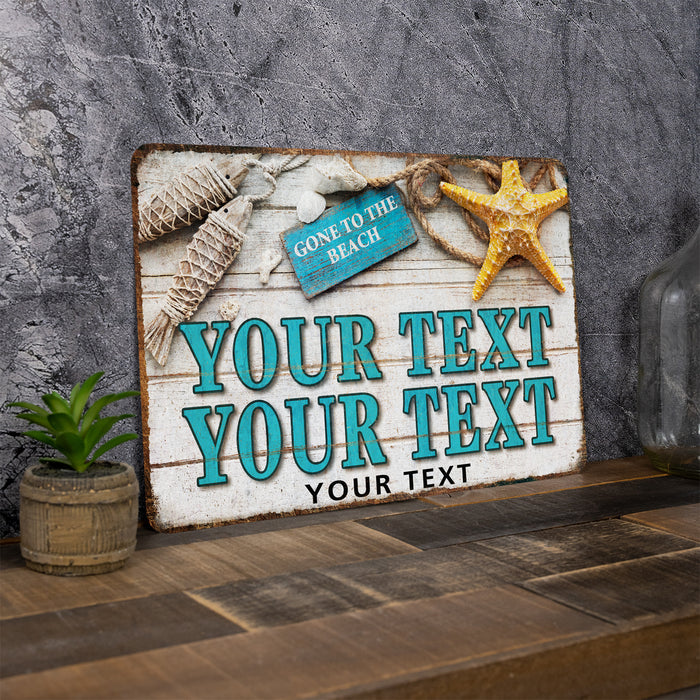 Personalized Gone To The Beach Sign 108122002018