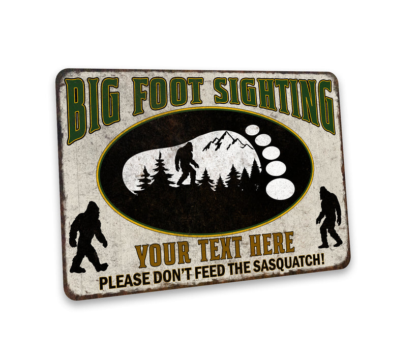 Personalized Big Foot Sasquatch Sighting Sign 108122002021