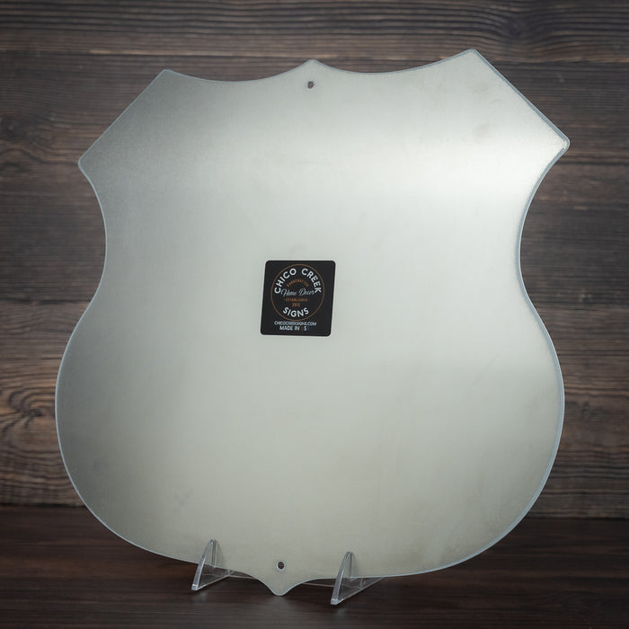 Personalized Route 66 Shield Metal Sign Man Cave Blue 211110002001