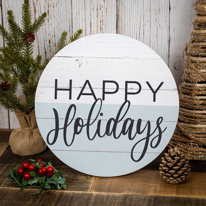 Happy Holidays Christmas Sign Door Hanger