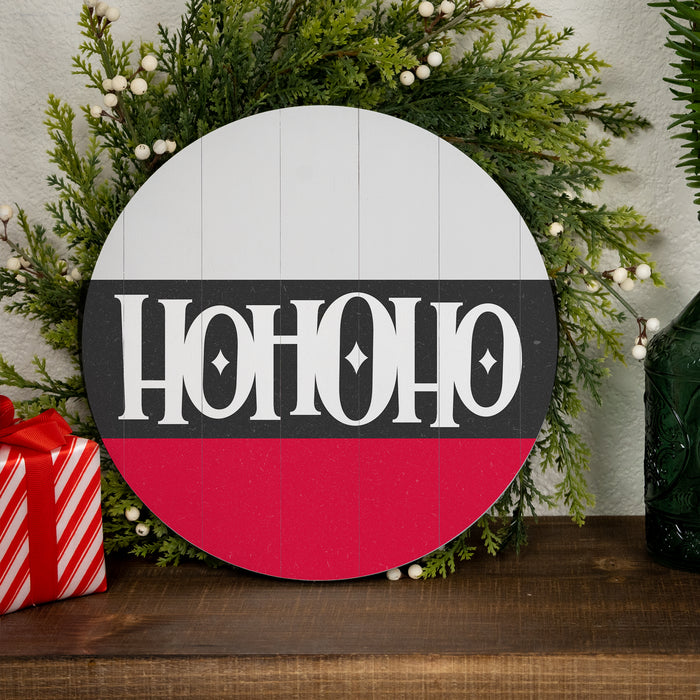 HO HO HO Christmas Sign Door Hanger