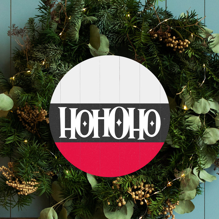 HO HO HO Christmas Sign Door Hanger