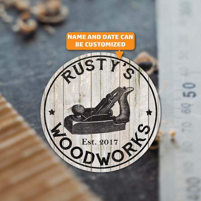 Your Name Personalized Woodworks Farmhouse Rustic Style White Wood Sign Wall Décor Gift B3-00140017001