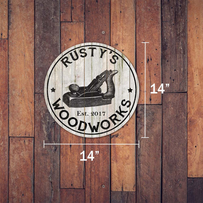 Your Name Personalized Woodworks Farmhouse Rustic Style White Wood Sign Wall Décor Gift B3-00140017001