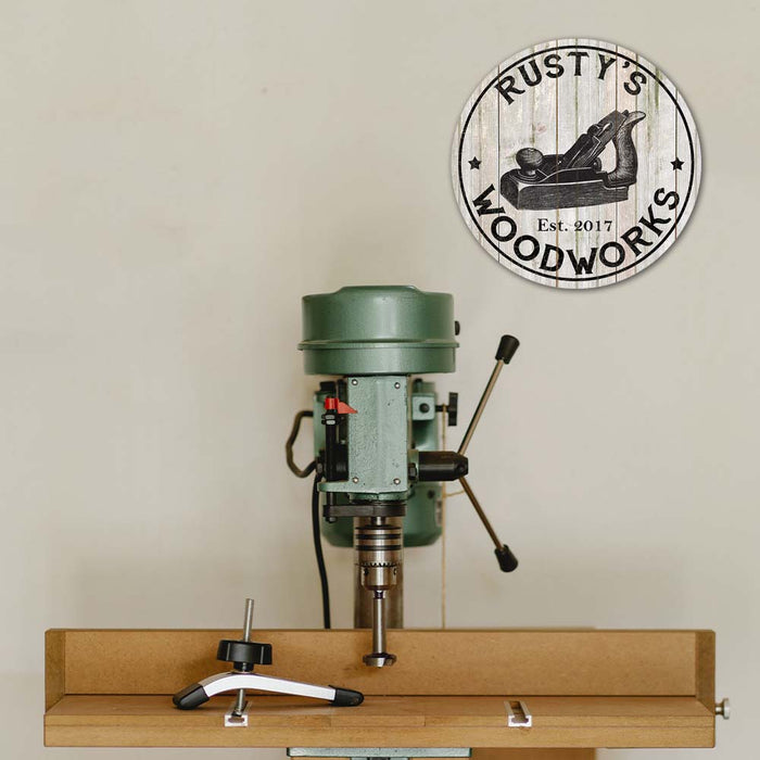 Your Name Personalized Woodworks Farmhouse Rustic Style White Wood Sign Wall Décor Gift B3-00140017001