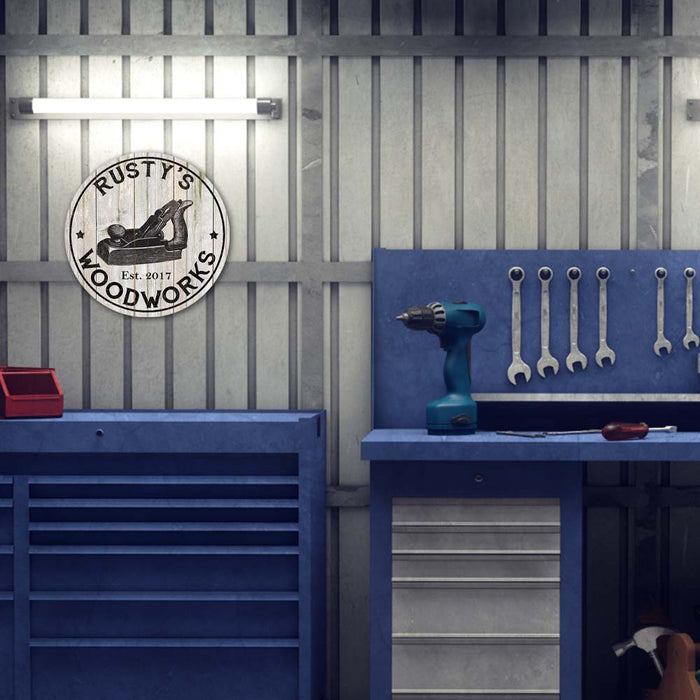 Your Name Personalized Woodworks Farmhouse Rustic Style White Wood Sign Wall Décor Gift B3-00140017001