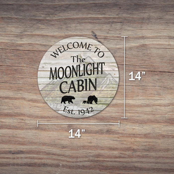Your Name Personalized Cabin Rustic Style White Wood Sign Wall Décor Man Cave Gift B3-00140021001