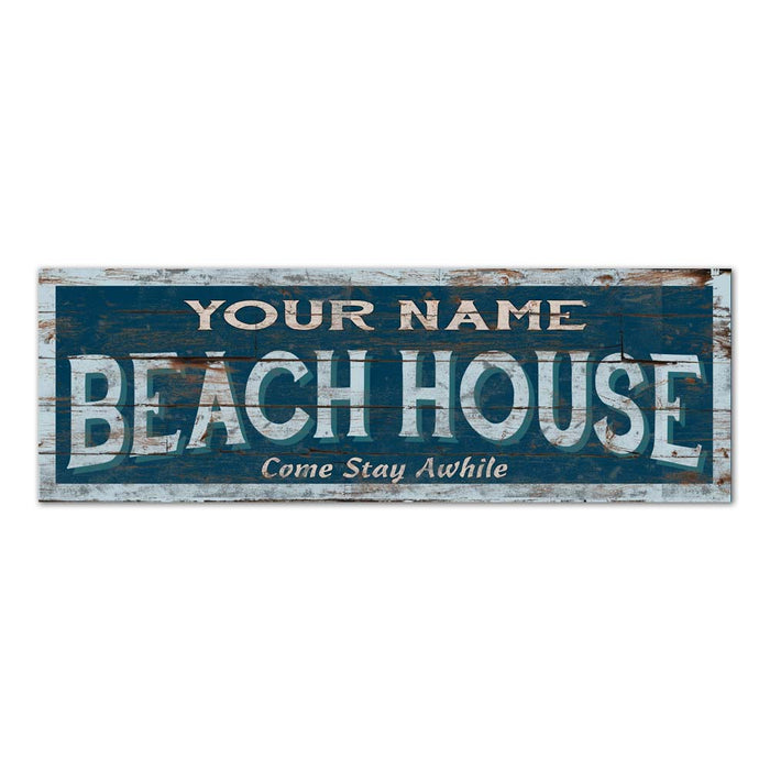 Personalized Beach House Rustic Looking Home Decor Wood Sign Gift B3-06180002001