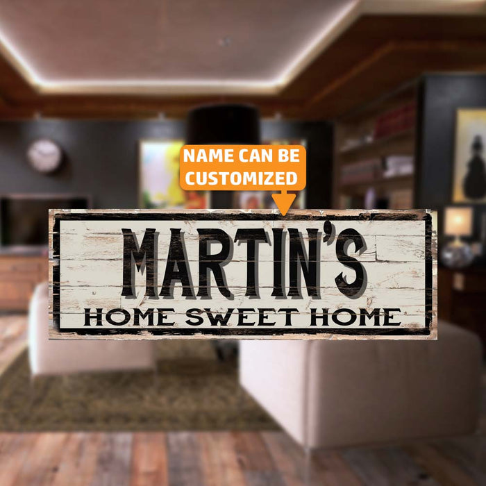 Personalized Home Sweet Home Rustic Looking Home Decor Wood Sign Gift B3-06180003001