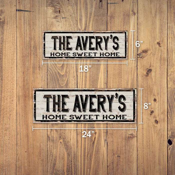 Personalized Home Sweet Home Rustic Looking Home Decor Wood Sign Gift B3-06180003001