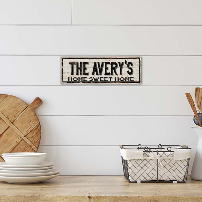 Personalized Home Sweet Home Rustic Looking Home Decor Wood Sign Gift B3-06180003001