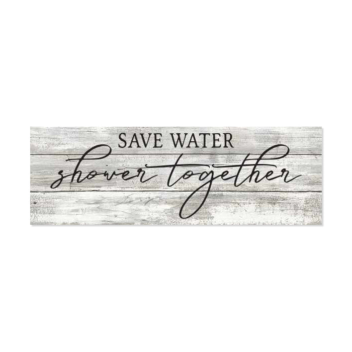 Save Water, Shower Together Farmhouse Bathroom Funny Home Decor Wood Sign Gift