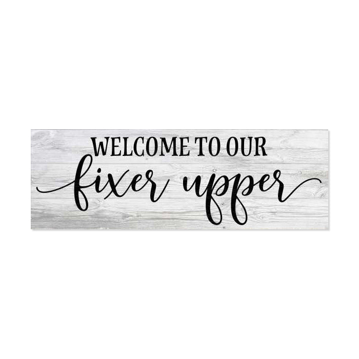 Welcome to our Fixer Upper Farmhouse Rustic Looking Home Decor Wood Sign Gift