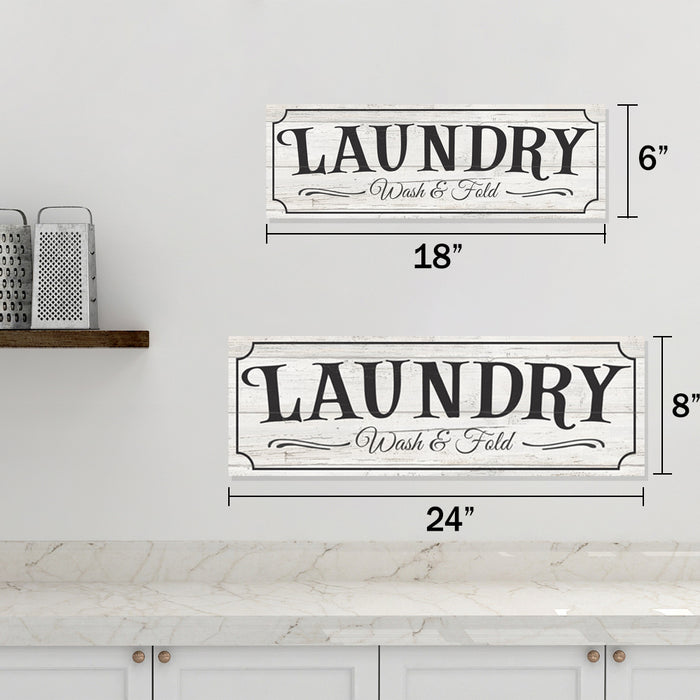 LAUNDRY Farmhouse Wood Sign Wall Decor Gift