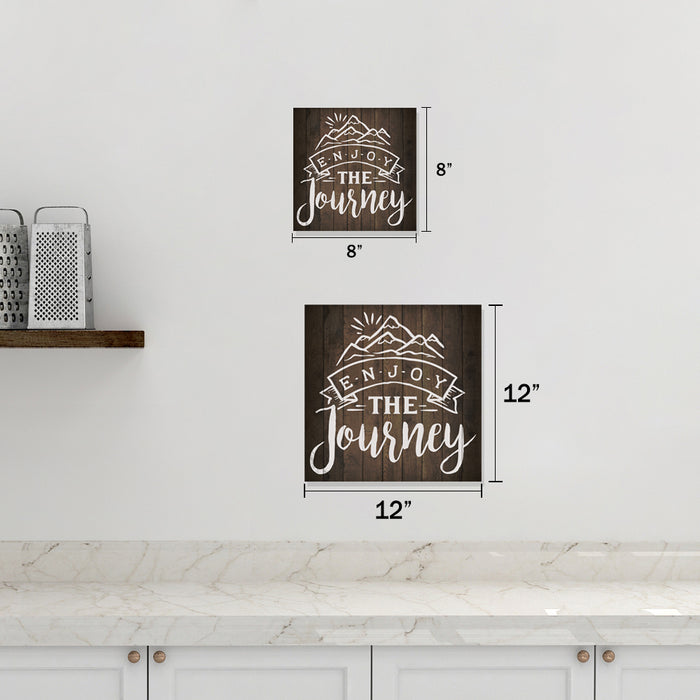 Enjoy the Journey Inpiration Camping Rustic Looking Wood Sign Wall Decor Gift Wood Sign