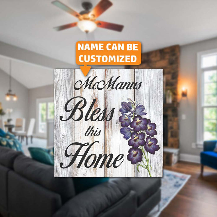 Bless Our Home Farmhouse Style White Wood Sign Wall Décor Gift