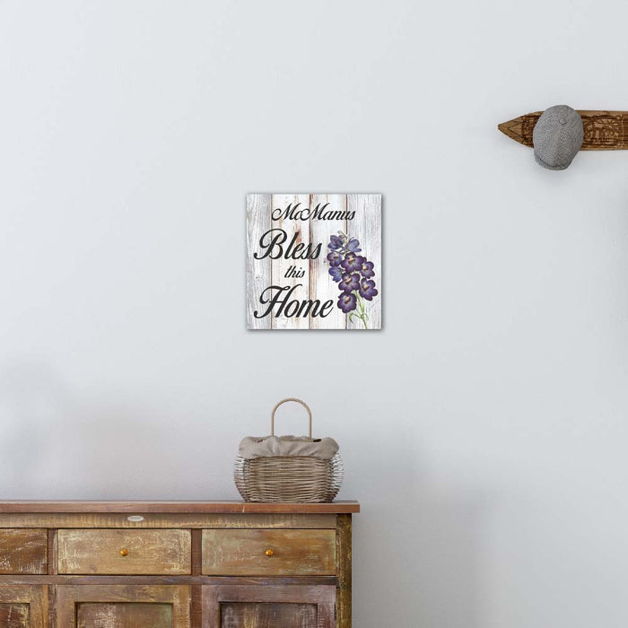 Bless Our Home Farmhouse Style White Wood Sign Wall Décor Gift