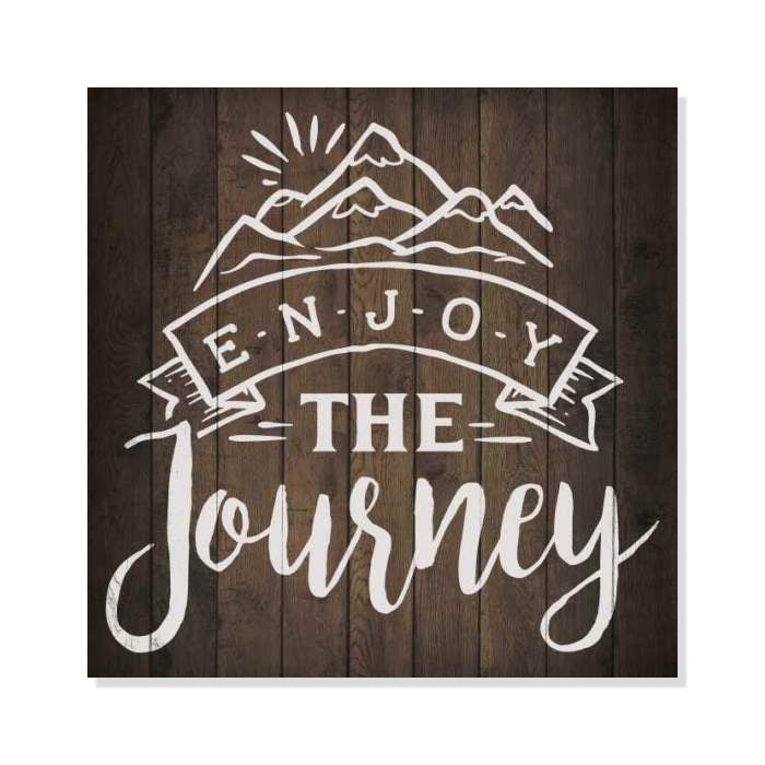 Enjoy the Journey Inpiration Camping Rustic Looking Wood Sign Wall Décor Gift 8 x 8 Wood Sign B3-08080061015