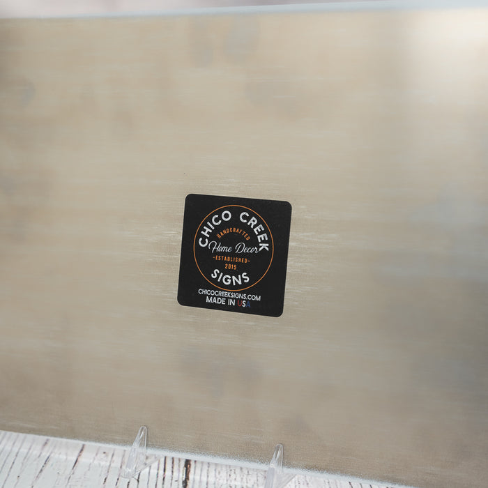 Restrooms Left Dark Metal Sign 108120061065