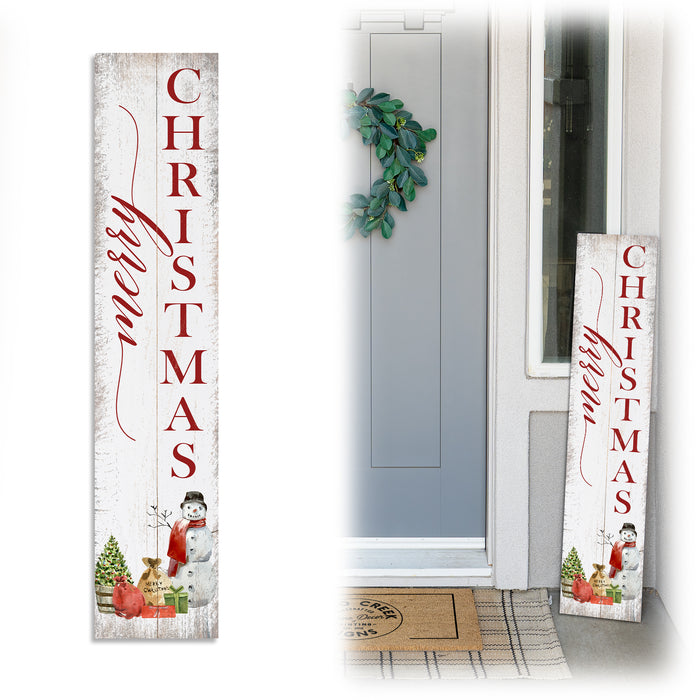 Merry Christmas Snowman Holiday Christmas Porch Sign P1-10480001003
