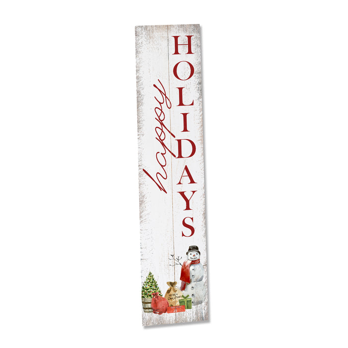 Happy Holidays Snowman Christmas Porch Sign