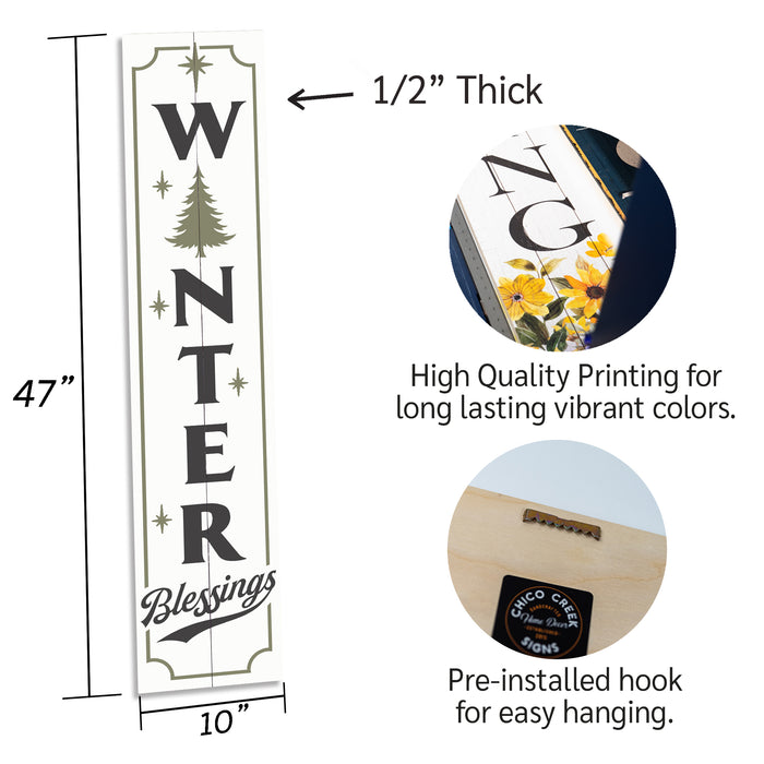 Winter Blessings Christmas Porch Sign P1-10480001005