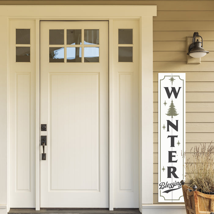 Winter Blessings Christmas Porch Sign P1-10480001005