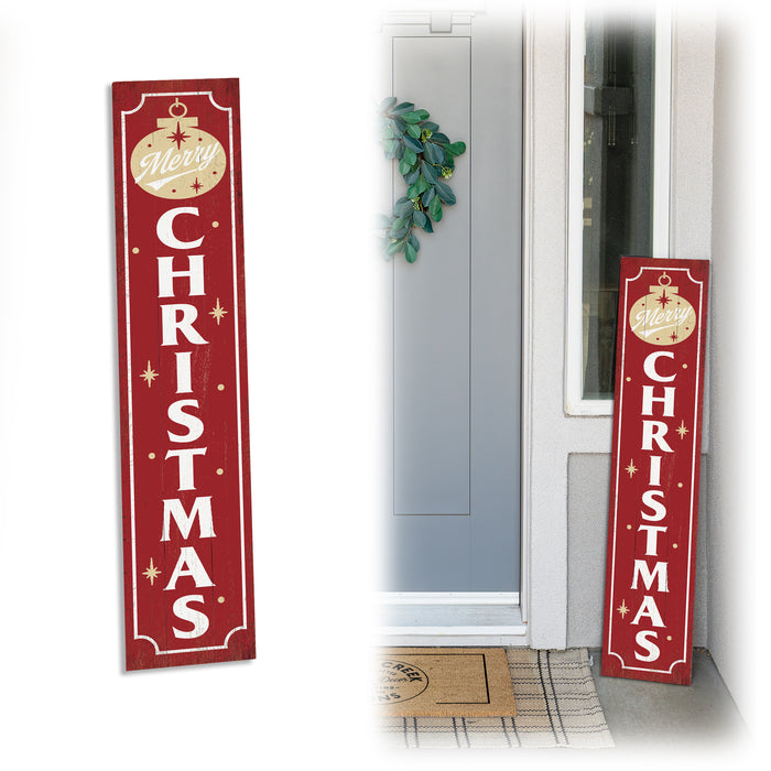 Merry Christmas Red Holiday Christmas Porch Sign P1-10480001010