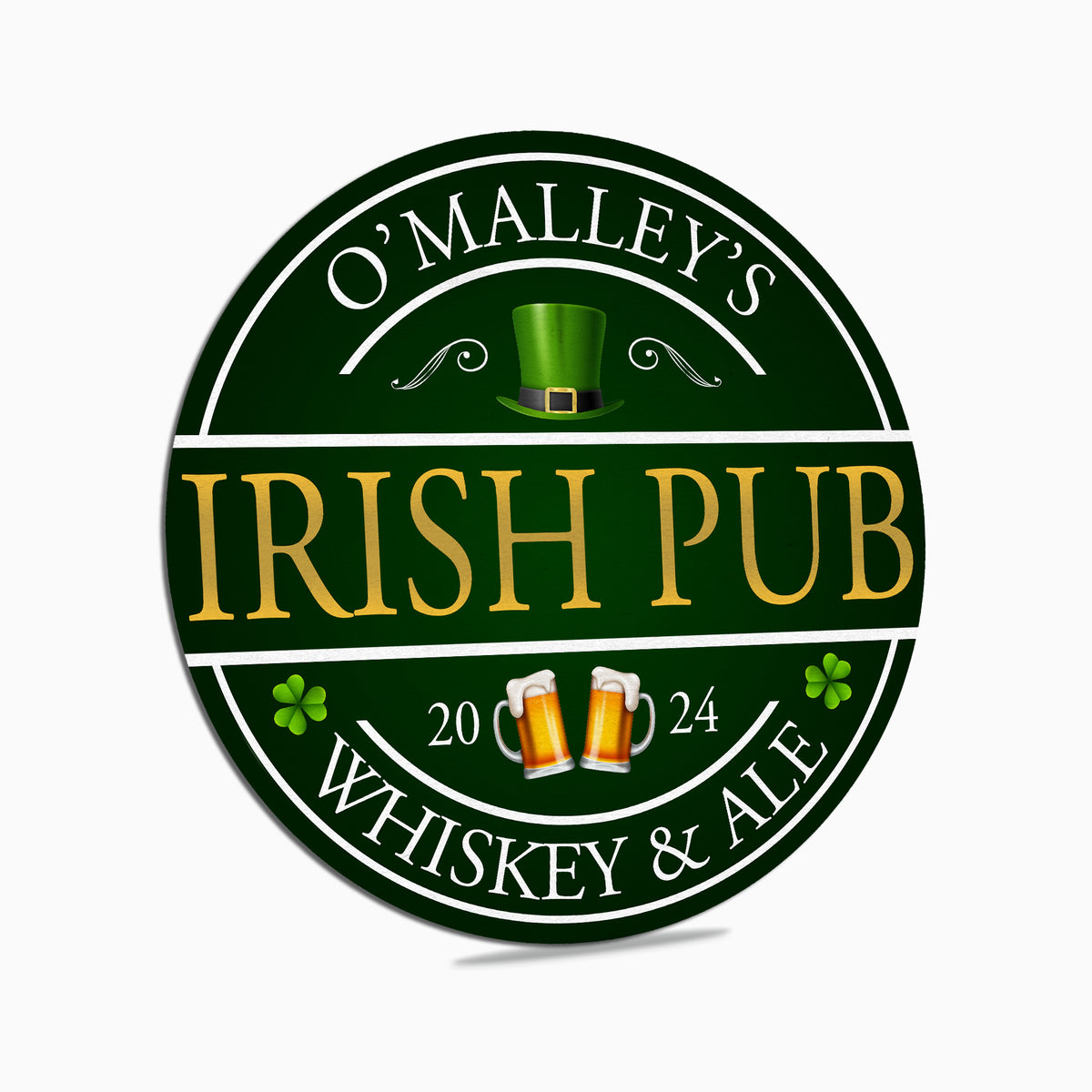 Personalized Irish Pub Sign, Custom Home Bar Decor, Irish Pride Decor ...