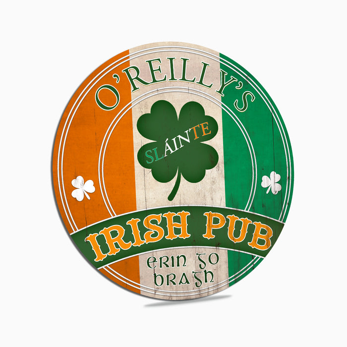 Customized Irish Pub Sign - Irish Flag