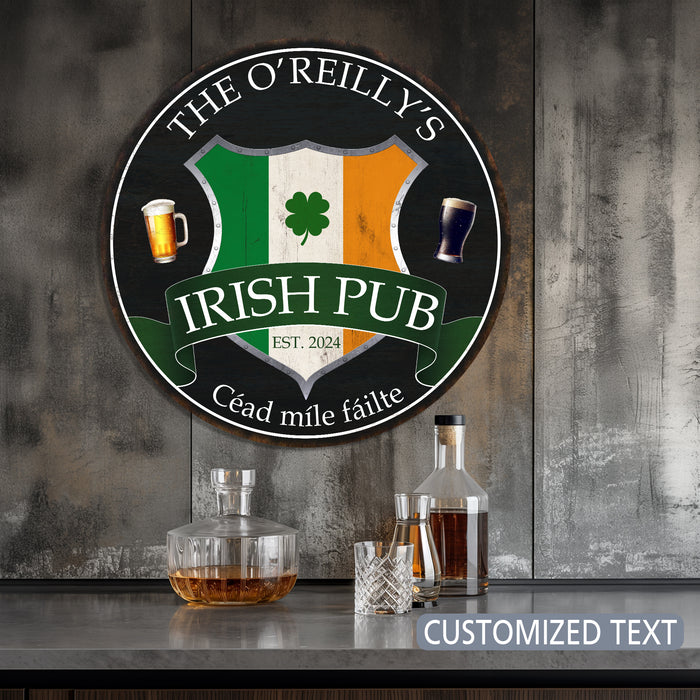 Family Name Irish Bar Sign