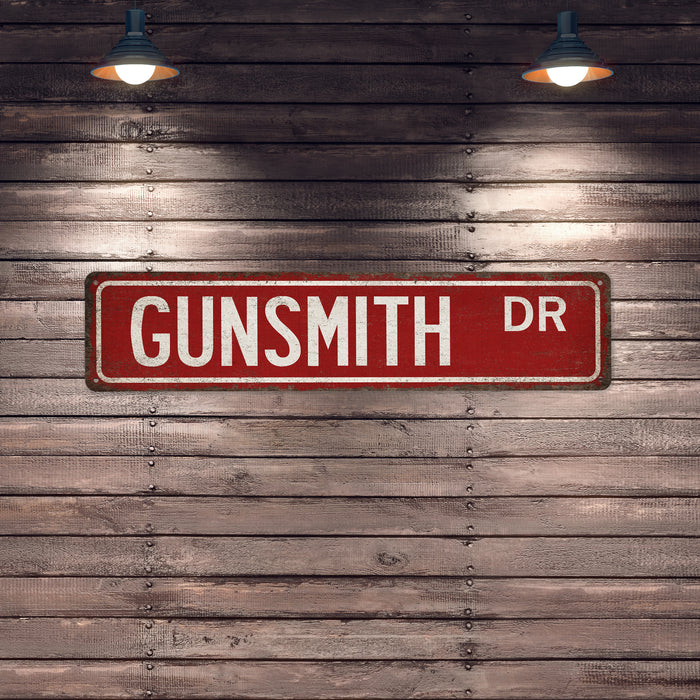 Gunsmith Street Sign Second Amendment Gun Club Man Cave Decor Ammo 104180021004