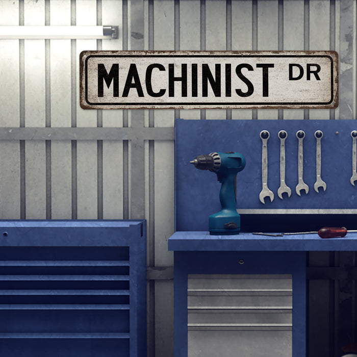 Machinist Street Sign Metal Worker Welder Construction Machine Shop Fabrication