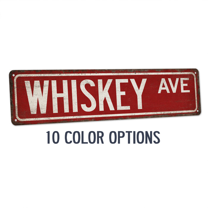 Whiskey Street Sign Man Cave Decor Bar Sign Home Bar Lounge Pub Bourbon 104180021012