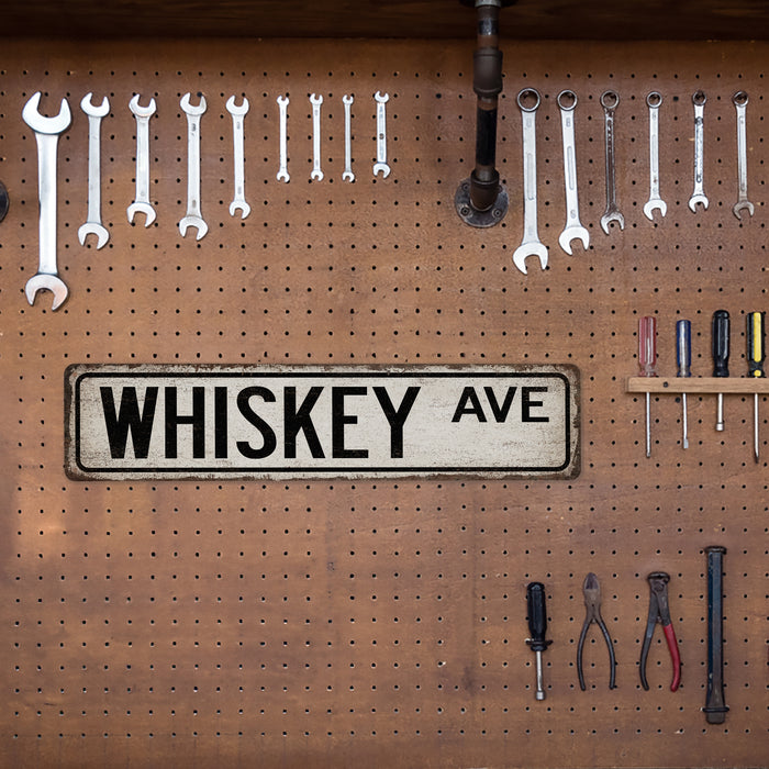 Whiskey Street Sign Man Cave Decor Bar Sign Home Bar Lounge Pub Bourbon 104180021012