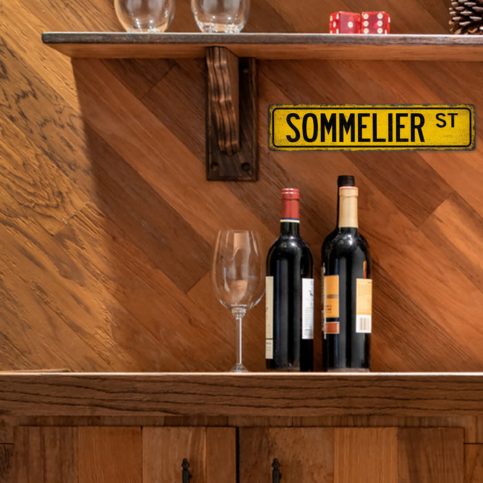 Sommelier Street Sign Wine Tasting Home Bar Sign Wine Bottle Decor Cellar Lounge 104180021018